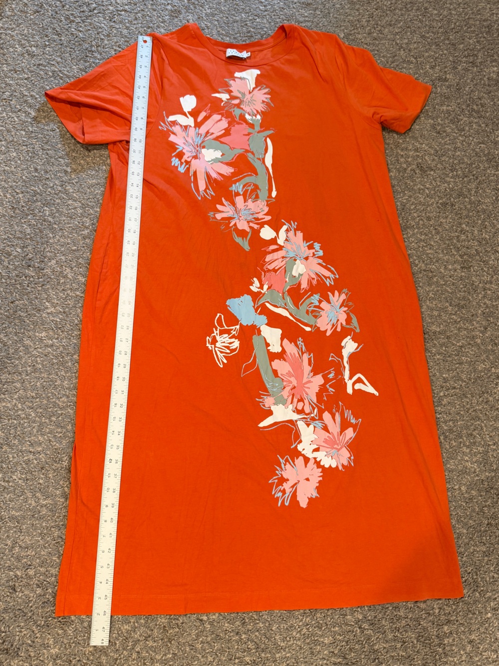 Tanya Taylor Mallorie Floral Midi Dress 3X Tiger Lily Orange